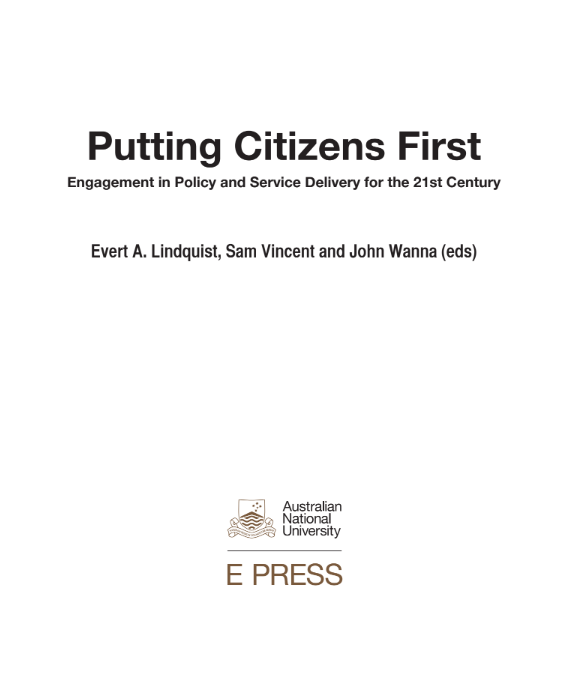 Putting Citizens First Engagement in Policy and Service Delivery for the 21st Century