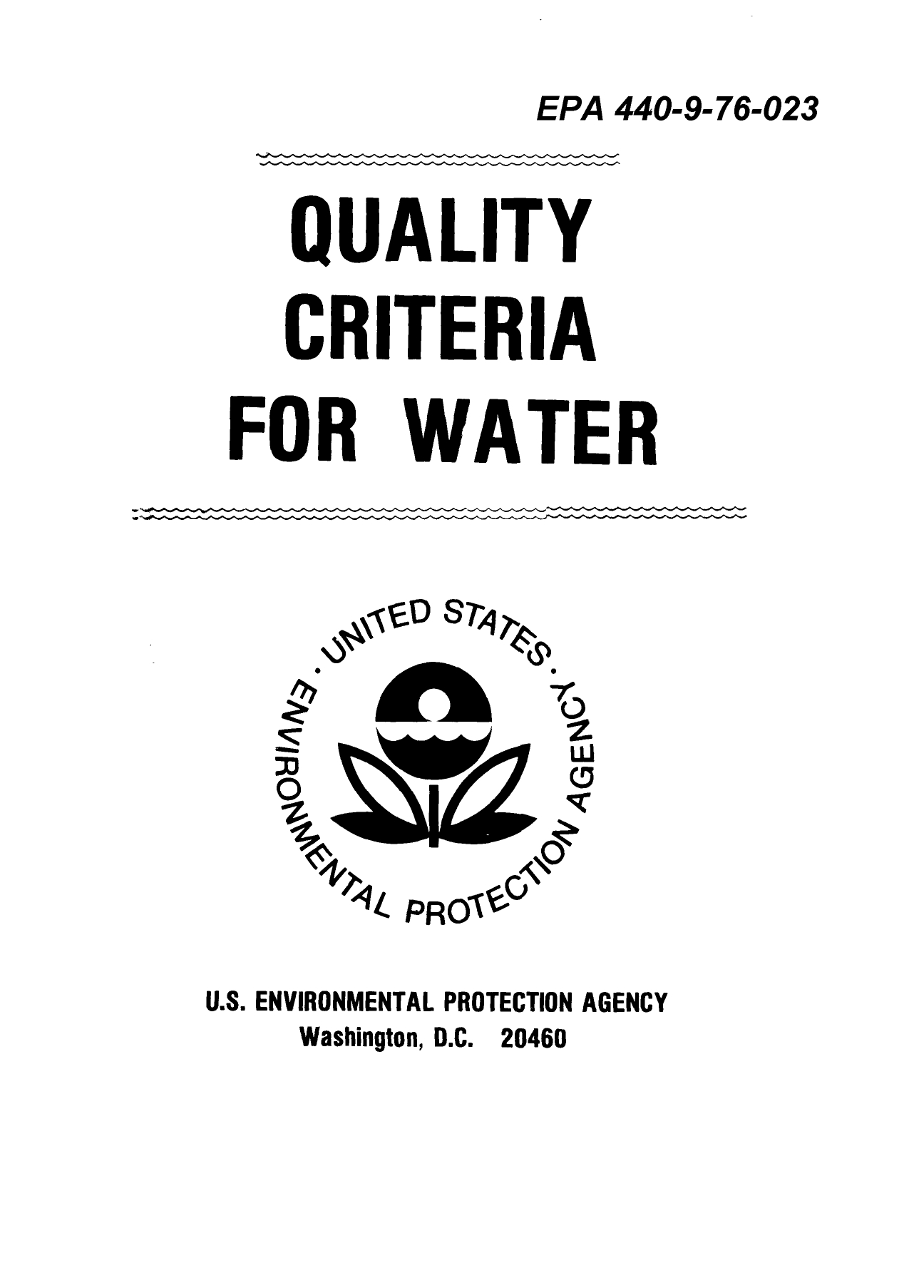 quality criteria for water