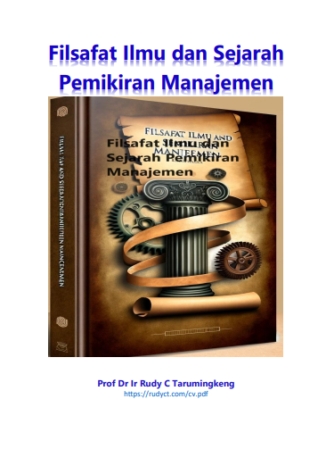 Filsafat Ilmu dan Sejarah Pemikiran Manajemen