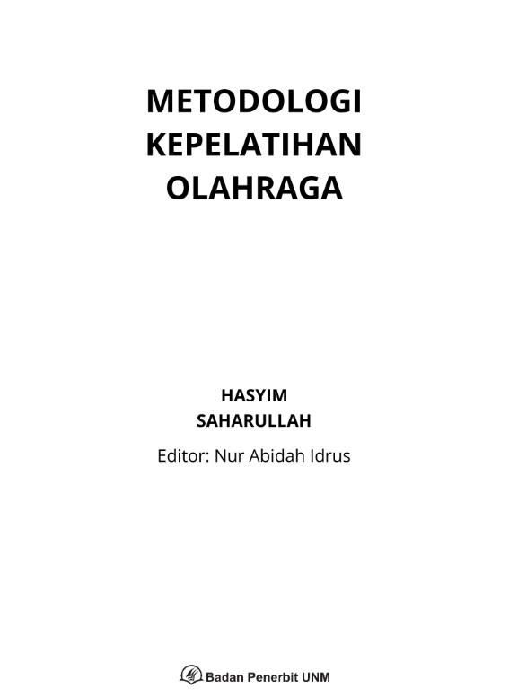 METODOLOGI KEPELATIHAN OLAHRAGA  