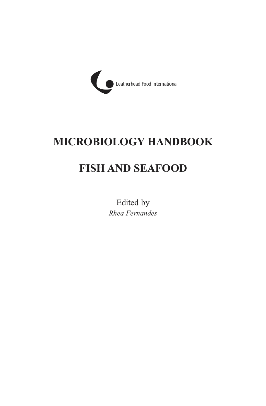 MICROBIOLOGY HANDBOOK  FISH AND SEAFOOD