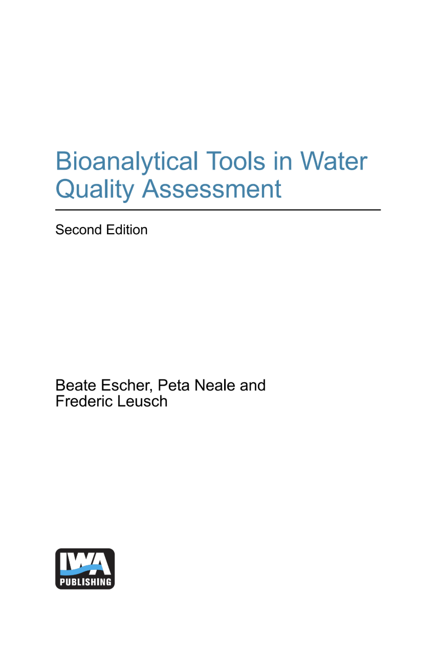 Bioanalytical Tools in Water Quality Assessment