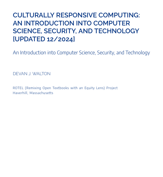 An Introduction into Computer Science, Security, and Technology 
