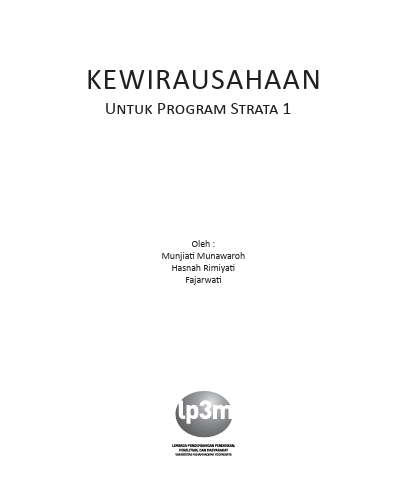 KEWIRAUSAHAAN Untuk Program Strata 1
